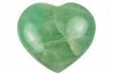 Fluorescent Green and Purple Fluorite Heart - Madagascar #256185-1